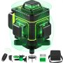 VEVOR Bouw Laser Roterende Laser Laser Waterpas Kruislijn Laser Laserniveau Kruislijnlaser 16 Lijnen Groen Zelfnivellerende 4 x 360°