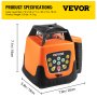 VEVOR Bouw Laser Laser Waterpas Kruislijn Laser Zelfnivellerend Laserniveau Groene Zelfnivellerende Roterende Laser 500m Roterend Laserniveau