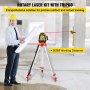 VEVOR 360° Self-Leveling Rotary Laser Level Kit Red Beams+ 1.65M Aluminum Tripod + 5M 5-Section Staff