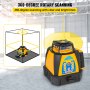 VEVOR 360° Self-Leveling Rotary Laser Level Kit Red Beams+ 1.65M Aluminum Tripod + 5M 5-Section Staff