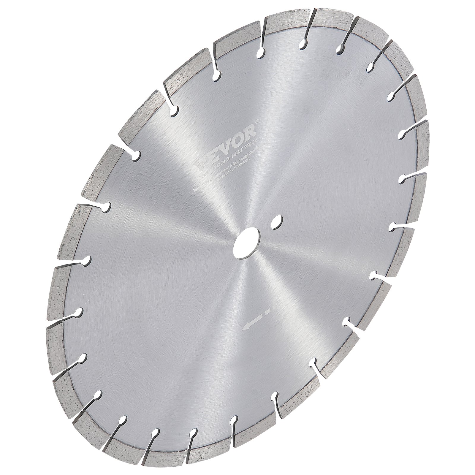 VEVOR Diamond Blade, 14inch/350mm Concrete Saw Blade Wet or Dry, 0.47inch/12mm Flat Teeth Diamond Segment Blade, Universal 1 inch/25.4 mm Center Hole Diameter, for Concrete Cement Board Tile Brick