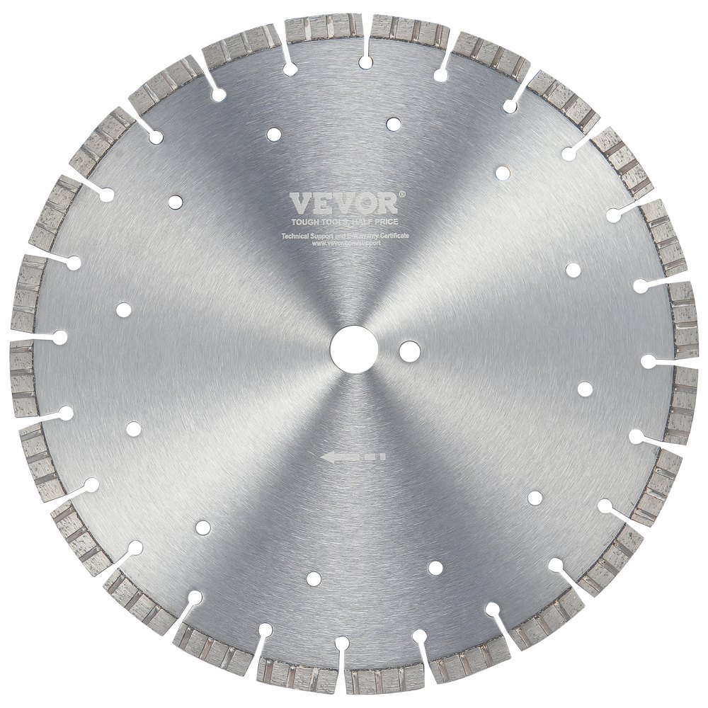 VEVOR Diamond Blade 14inch Concrete Saw Blade Wet or Dry 0.47inch Wavy Teeth