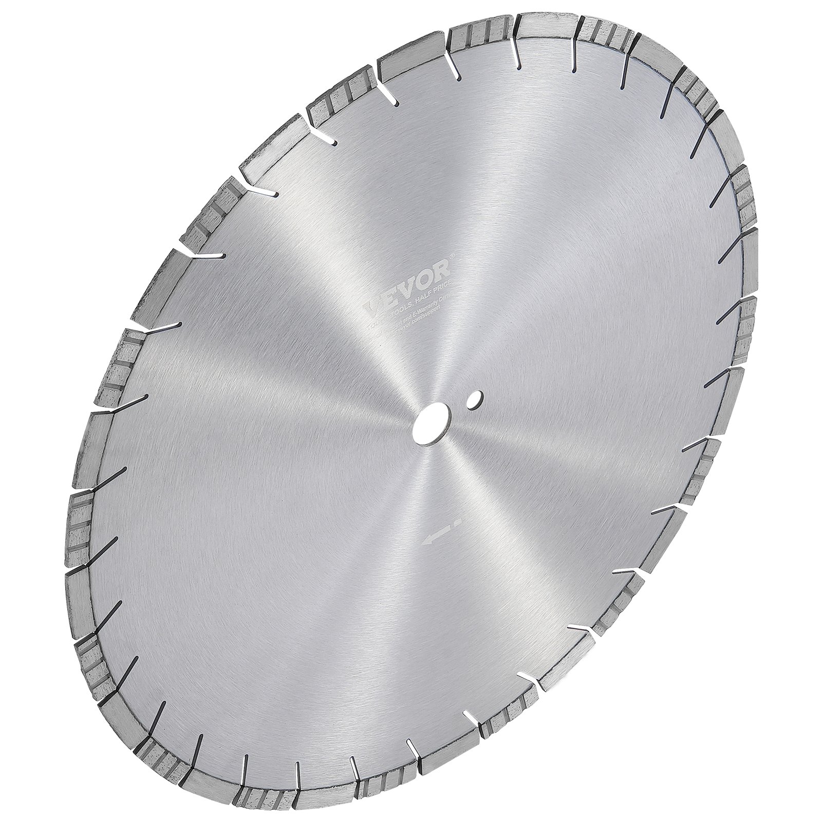 VEVOR Diamond Blade, 18inch/450mm Concrete Saw Blade Wet or Dry, 0.47inch/12mm Slanted Teeth Diamond Segment Blade, Universal 1 inch/25.4 mm Center Hole Diameter, for Concrete Cement Board Tile Brick