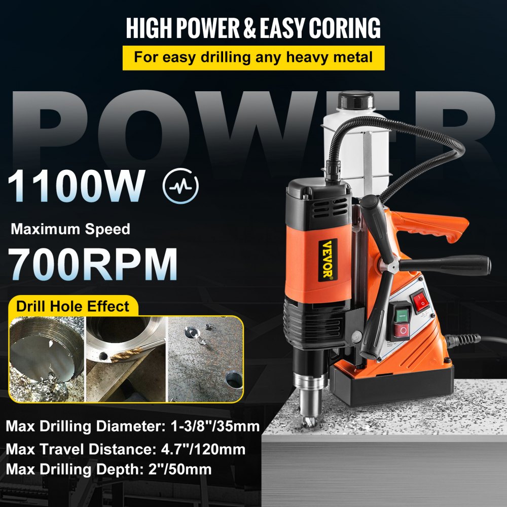 Vevor Magneet Boormachine Magnetische Kernboormachine 10000n 11 Stucks Snijders