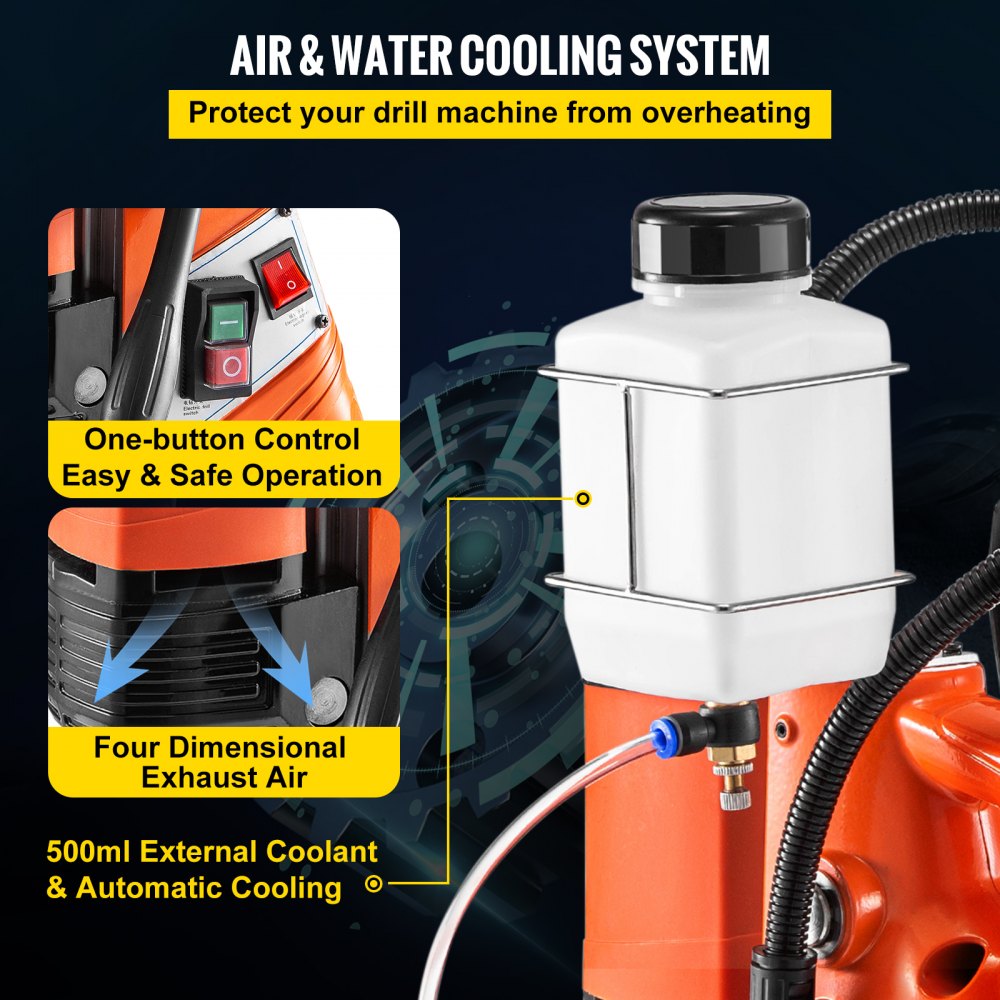 Vevor Magneet Boormachine Magnetische Kernboormachine 10000 N + 6 Stuks Snijders