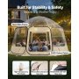 VEVOR Pop-up Bubble Tent, 458 x 432 x 230 cm, Transparante Kampeertent, Tuinkoepel Iglo Tent met Ramen, Sporttent, 540° Panoramisch Uitzicht, voor 12-15 Personen, Terras, Achtertuin