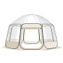 VEVOR Pop-up Bubble Tent, 458 x 432 x 230 cm, Transparante Kampeertent, Tuinkoepel Iglo Tent met Ramen, Sporttent, 540° Panoramisch Uitzicht, voor 12-15 Personen, Terras, Achtertuin