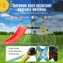 VEVOR Climbing Dome, 8FT Geometric Dome Climber with Slide, for Kids 3 to 9 Years Old, Jungle Gym Supports 600LBS and Easy Assembly, with Climbing Grip, Outdoor and Indoor Play Equipment for Kids