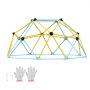 VEVOR Climbing Dome, 6FT Geometric Dome Climber Play Center for Kids 3 to 9 Years Old, Jungle Gym Supports 600LBS and Easy Assembly, with Climbing Grip, Outdoor and Indoor Play Equipment for Kids