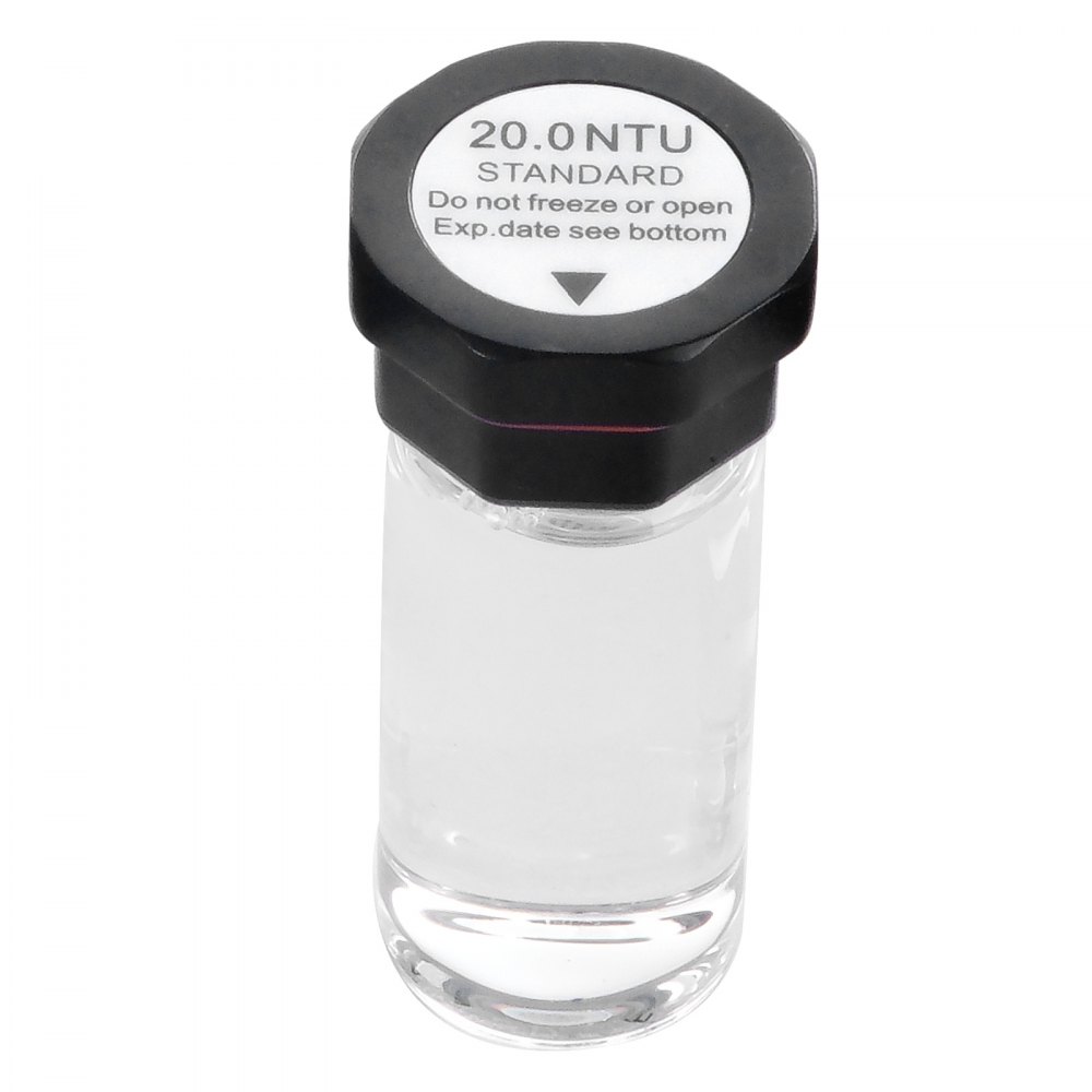 VEVOR Turbiditeitskalibratieoplossingkit 20/100/400/800 NTU, 20 ml per stuk, 4 stuks. Standaard troebelheidsoplossing navulling voor TN2000 troebelheidsmeter, schokbestendige bescherminzet, verzegeld flesontwerp.