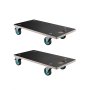 VEVOR Furniture Dolly, 551 lbs Load Capacity, Furniture Moving Dollies with 4 TPR Silent Wheels, Rectangle Multifunctional Flat Dolly for Piano Furniture Couch Washing Machine Fridge, 2 Pack, Black
