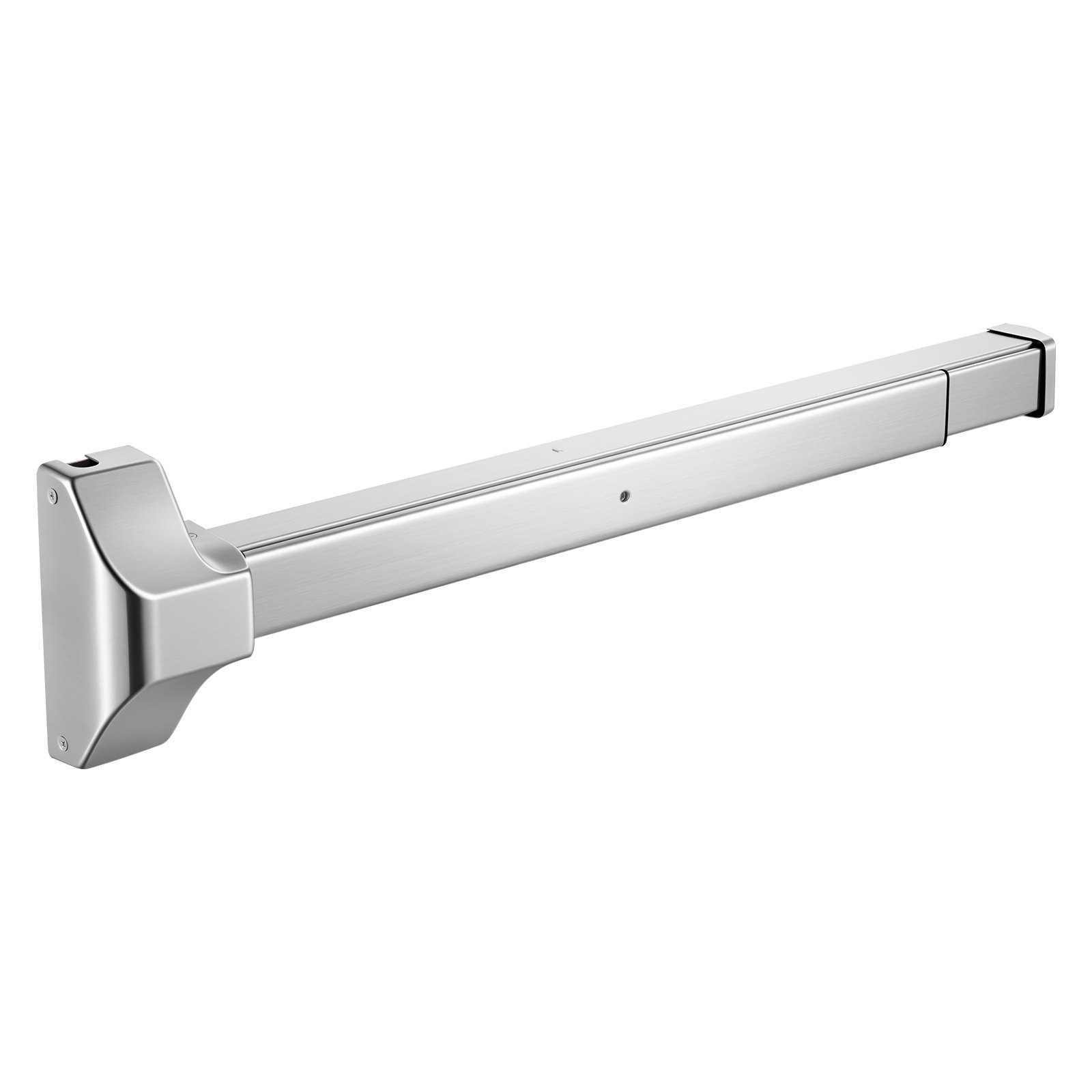 VEVOR paniekstangen voor nooduitgangen 711 mm, roestvrijstalen deurklink voor nooduitgangen, deurbeslag met verticale stang en sticker, voor houten/metalen deuren van 71-104 cm breed, zilver