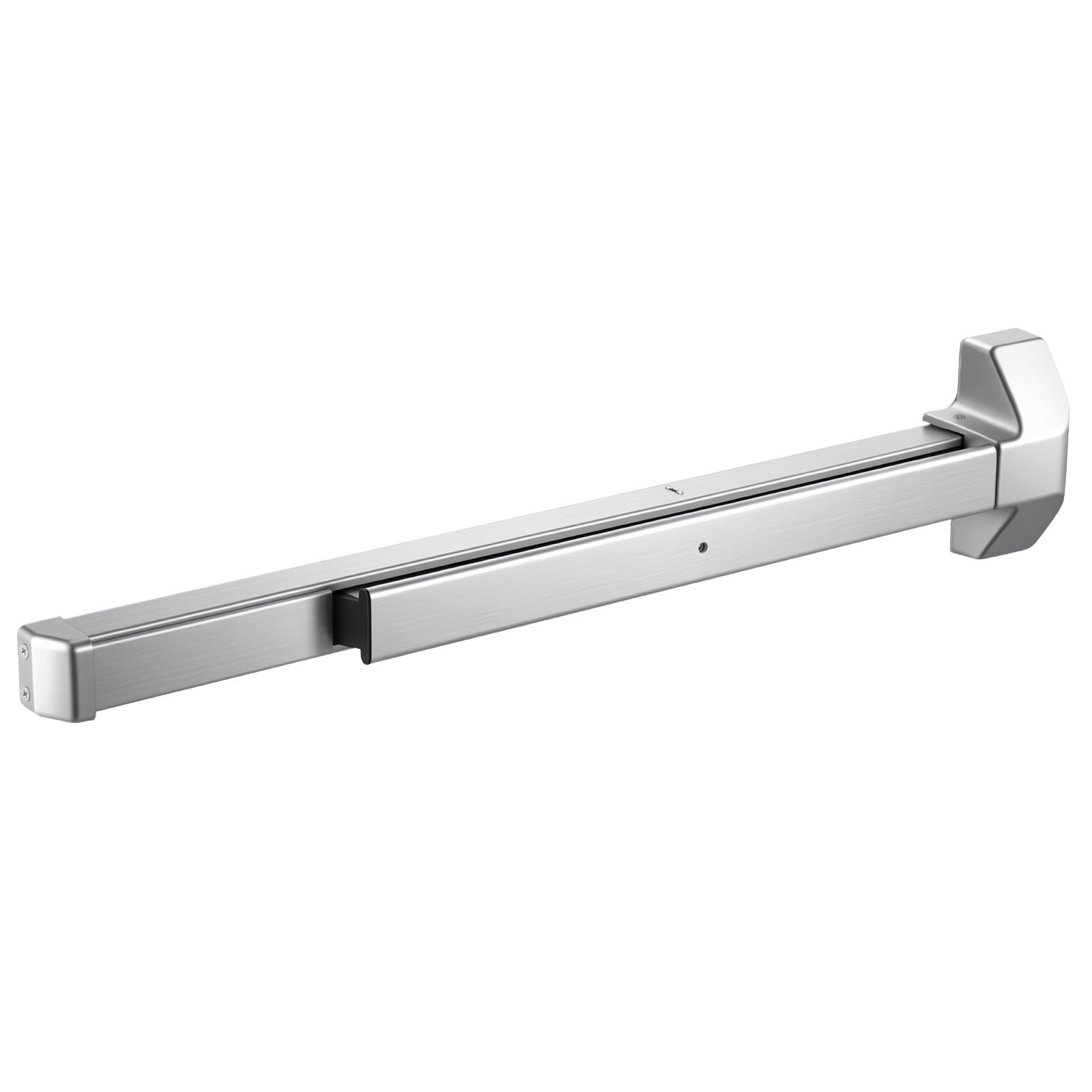VEVOR paniekstang voor nooduitgangen, 788 mm, nooduitgangstang, beslag voor nooduitgangdeuren met dubbele vergrendelingsbout en sticker, voor houten of metalen deuren van 79–117 cm breed, zilver