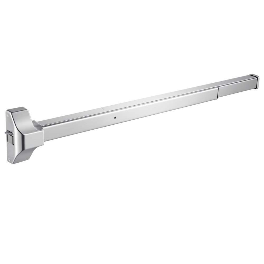 VEVOR paniekstang 1045 mm, nooduitgangstang voor nooduitgangdeuren, nooduitgangdeurbeslag met externe hendel en 6 sleutels, voor houten of metalen deuren van 104 tot 155 cm breed, zilverkleurig