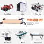 VEVOR Mobile Base, 400 lbs Weight Capacity, Adjustable from 9.5" x 9.5" to Infinity, Heavy Duty Universal Mobile Base Stand with Swivel Wheels for Woodworking Equipment, Bandsaw, Power Tools, Machines