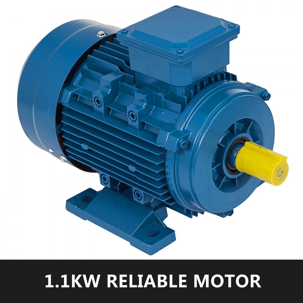 Starre basismotor 3 fase B3 montage 1500 tpm 400 V spanning 2-polig vermogen 1,1 kW