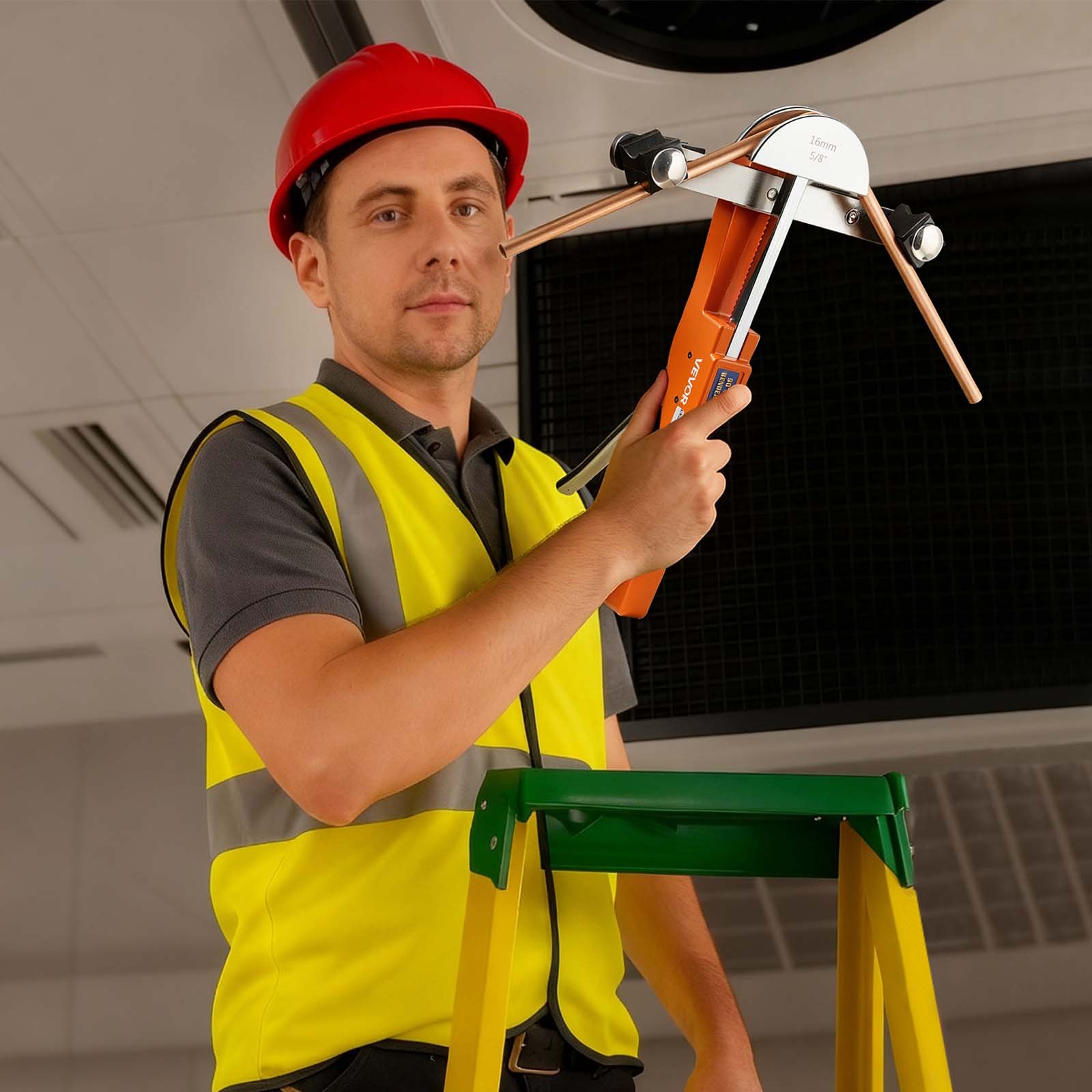 VEVOR Pijpenbuiger, 6-22 mm, Buigmachine tot 90°, Handmatig buigen (vooruit/achteruit), Pijpenbuiger met 7 buigbekken van aluminiumlegering, voor koperen leidingen in airconditioning- en koeltechniek