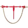 VEVOR Chain Load Binder, 5/16\" Tie Down Kit with 5400LBS Working Load Capacity and Two Grab Hooks, Includes (4) Ratchet Binders - (4) 21\' Grade 80 Chains, Transport Load Package for Hauling, Towing