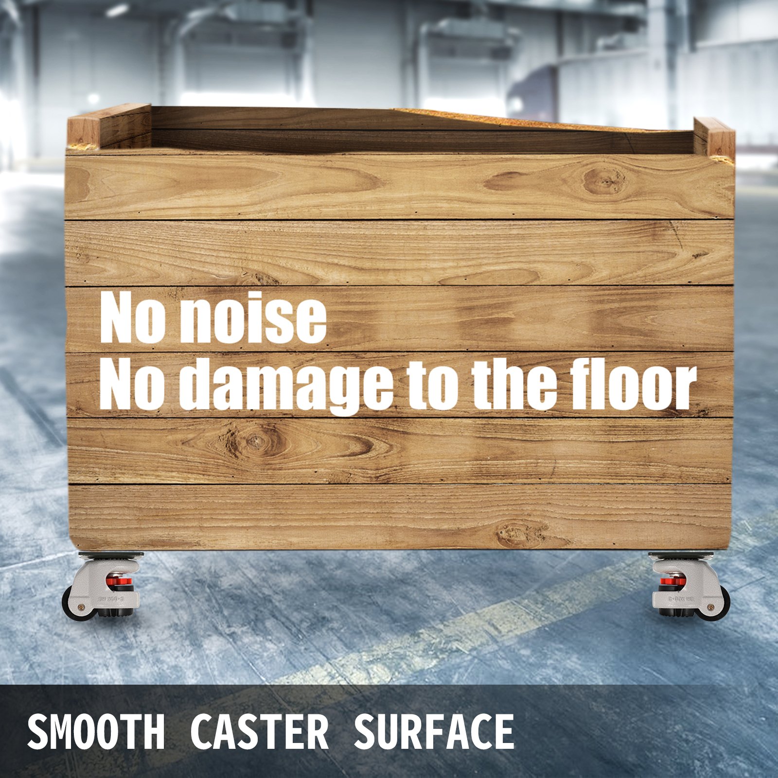 VEVOR 4-pack nivelleringswielen GD-40F, 42 mm op plaat gemonteerde footmaster-nivelleringswiel, 50 kg per nivelleringswiel, nylon wiel en NBR-pad (GD-40F)