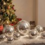 VEVOR Mirror Disco Ball 4" 6" 8" 12" 8-Pack Silver Balls with Hanging Ring, for Party Home Decoration Stage Props DJ Dance Club, 2 Mirror Tile Sizes, Reflects Light, Wedding Music and Birthday Decor