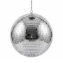 VEVOR Mirror Disco Ball 12 Inch Hanging Ball with Motor Remote LED Lights, for Party Home Decoration Stage Props DJ Dance Club, RGB + 3 Mixed Colors, 0/3/6/9/12/15 RPM, Wedding Birthday Decor, Silver