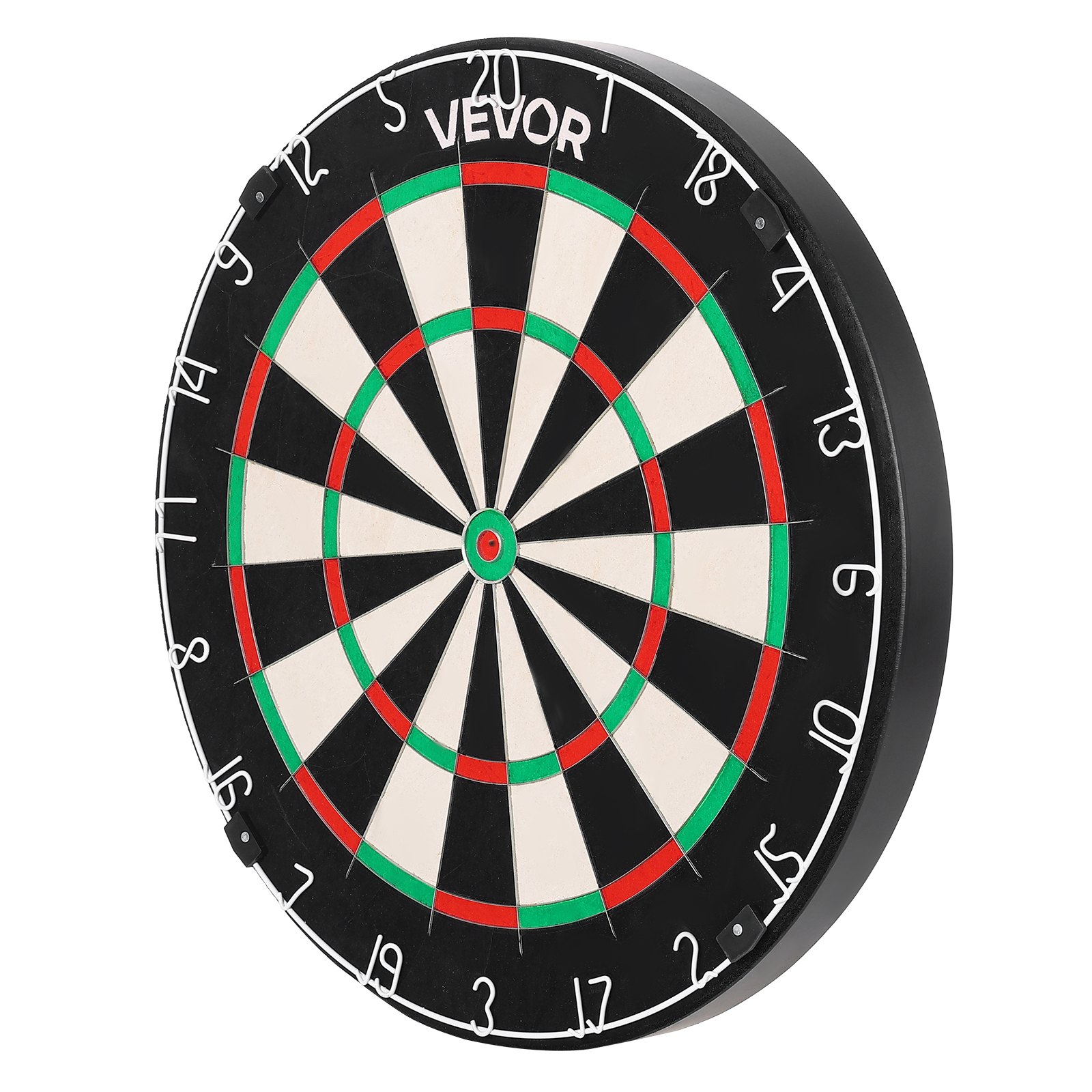 VEVOR Dartbord 450 mm, dartbord van sisalvezel met nietjesvrije bullseye, draadblad en draaibare nummerring, voor feestjes en speelkamers thuis (darts niet inbegrepen)