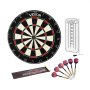VEVOR Dartboard with 6 Darts & Scoring Kit, Self-Healing Sisal Fibers Dartboard with Staple-Free Bullseye & Rotating Number Ring, 451mm Professional Steel Tip Dart Board Set for Home Party Game Room