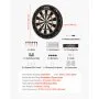 VEVOR Dartbord met 6 darts en scoreteller, zelfherstellend sisalvezel dartbord met nietjesvrije bullseye en draaibare cijferring, voor feesten en thuisspeelkamers