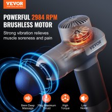 VEVOR Massage Gun Deep Tissue Percussion Muscle Massager with 5 Speeds 6 Heads