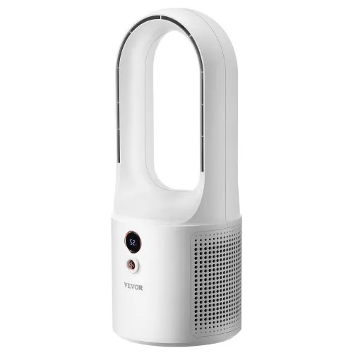 VEVOR Bladeless Tafelventilator, Draagbare 330mm Ventilator, 6-snelheden USB Koeler, Stille Kleine Torenventilator met Oplaadbare Batterij, Kindvriendelijk, voor Slaapkamer, Kantoor, Thuis