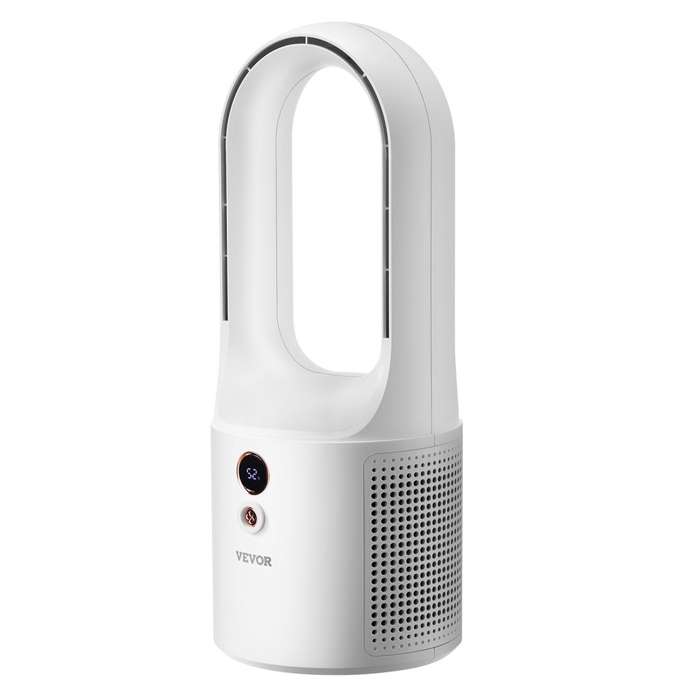 VEVOR Bladeless Tafelventilator, Draagbare 330mm Ventilator, 6-snelheden USB Koeler, Stille Kleine Torenventilator met Oplaadbare Batterij, Kindvriendelijk, voor Slaapkamer, Kantoor, Thuis