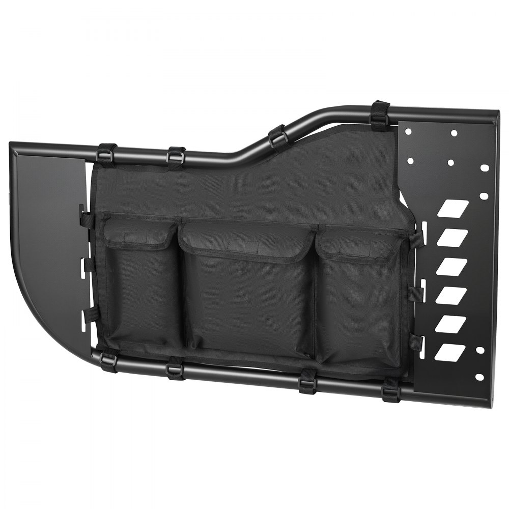 VEVOR buisvormige deuren 4-deurs, compatibel met Jeep Wrangler JL (18–26) & Gladiator JT (20–26), stalen halve deuren voor off-road gebruik (voor en achter) met DOT-gecertificeerde zijspiegels en opbergvakken, zwart