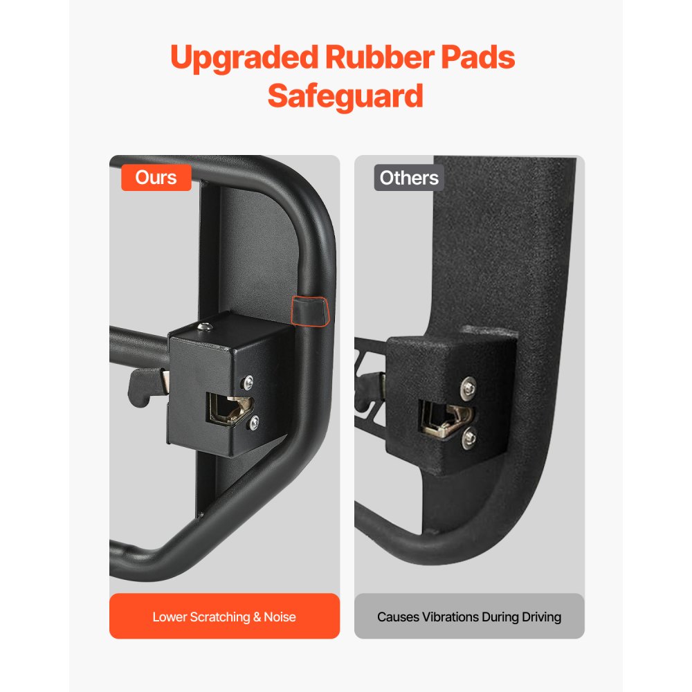 VEVOR Jeep Tube Doors (4-deurs) Adventure Style met robuuste scharnieren en OE-vergrendeling, Jeep-deuren met rubberen pads en geharde stalen buizen, voor Jeep Wrangler JK 2007-2018