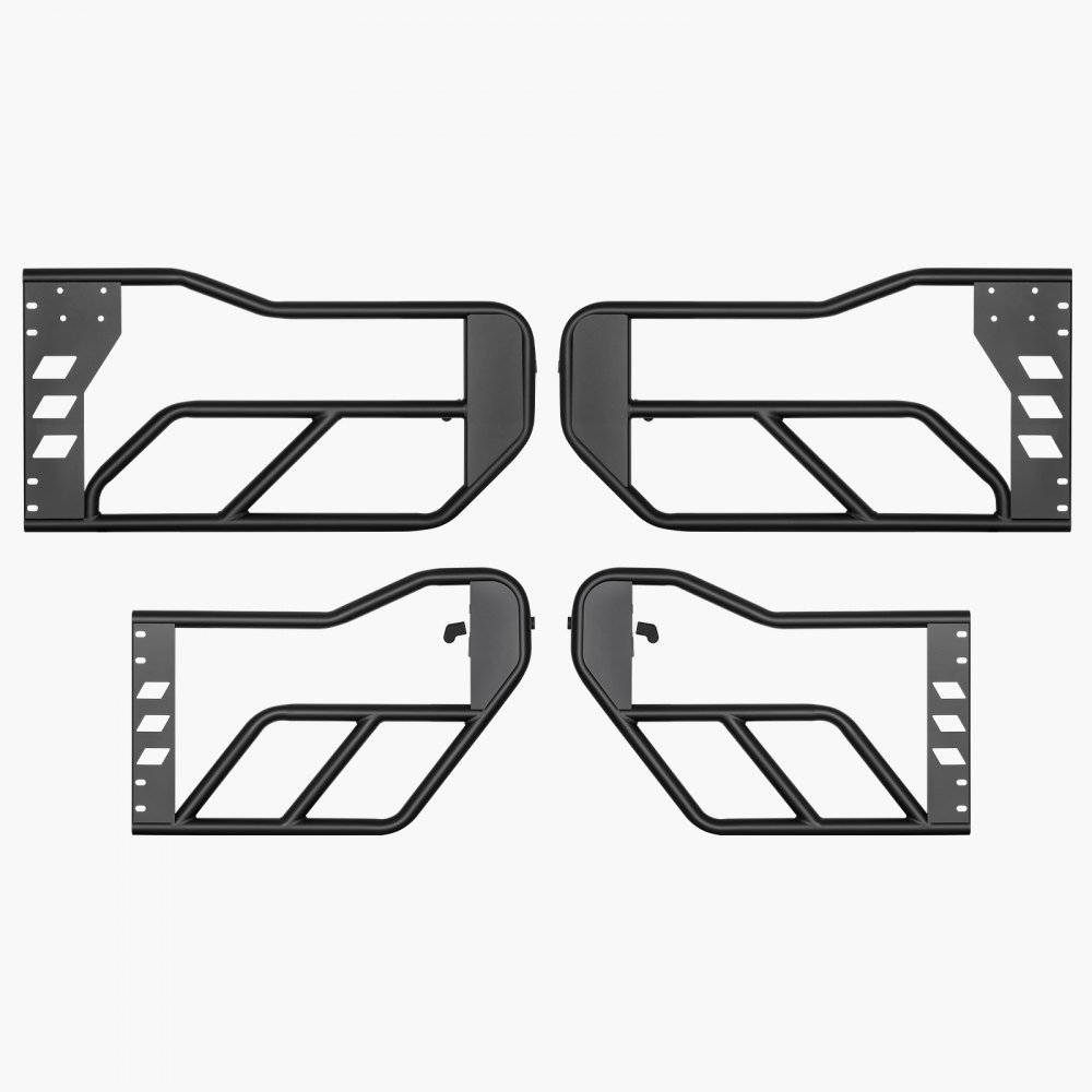 VEVOR Jeep Tube Doors (4-deurs) Adventure Style met robuuste scharnieren en OE-vergrendeling, Jeep-deuren met rubberen pads en geharde stalen buizen, voor Jeep Wrangler JK 2007-2018