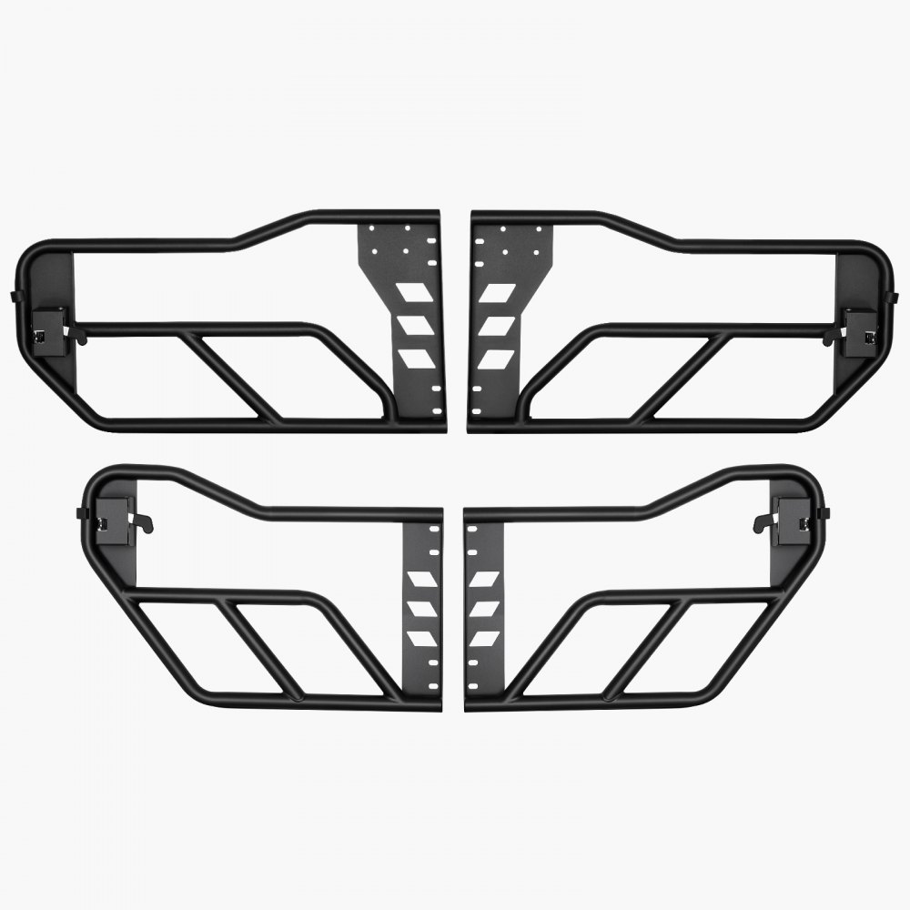 VEVOR Jeep Tube Doors (4-deurs) Adventure Style met robuuste scharnieren en OE-vergrendeling, Jeep-deuren met rubberen pads en geharde stalen buizen, voor Jeep Wrangler JK 2007-2018
