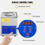 VEVOR 2L Ultrasonic Cleaner Machine Stainless Steel Ultrasonic Cleaning Machine Digital Heater Timer Jewelry Cleaning for Commercial Personal Home Use(2L)