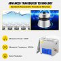 VEVOR Ultrasone reiniger Machine Roestvrij staal Ultrasone reinigingsmachine Digitale verwarming Timer Sieradenreiniging voor commercieel persoonlijk thuisgebruik (10L)