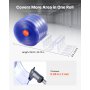 VEVOR Clear PVC Strip Curtain, 45.7 m Length x 20 cm Width, Ribbed Plastic Door Strip Bulk Roll, Walk in Freezer Cooler Curtain Strips for Doorways of Supermarket, Garage, Warehouse, Pet Animal House