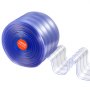 VEVOR Clear PVC Strip Curtain, 45.7 m Length x 20 cm Width, Ribbed Plastic Door Strip Bulk Roll, Walk in Freezer Cooler Curtain Strips for Doorways of Supermarket, Garage, Warehouse, Pet Animal House
