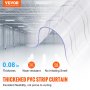 VEVOR Strip Curtain, 164' Length x 8" Width x 0.08" Thickness Clear Ribbed PVC Curtain Strip Door Large Roll Plastic Door Strips for Supermarket, Garage, Warehouse, Barn Doors