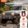 VEVOR d-ring shackle on jeep front bumper, heavy-duty with 8t load limit and 3/4 inch diameter.