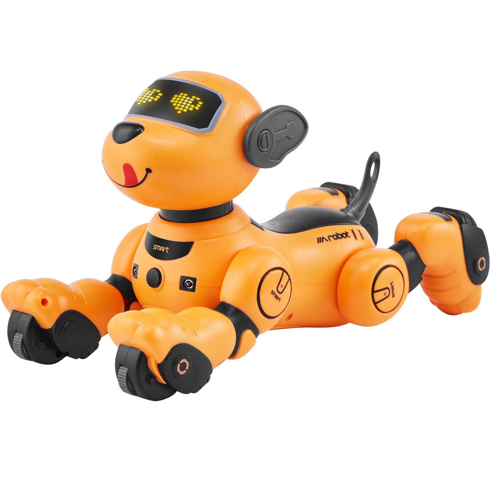 VEVOR Robot Hondenspeelgoed met Afstandsbediening, 2,4 GHz RC Hond, Programmeerbaar, Intelligent Interactief Robothuisdier voor Kinderen met Volgfunctie, Aanraak- en Stembediening, Zingende, Dansende RC Stunt Speelgoed voor Jongens en Meisjes vanaf 3 Jaar