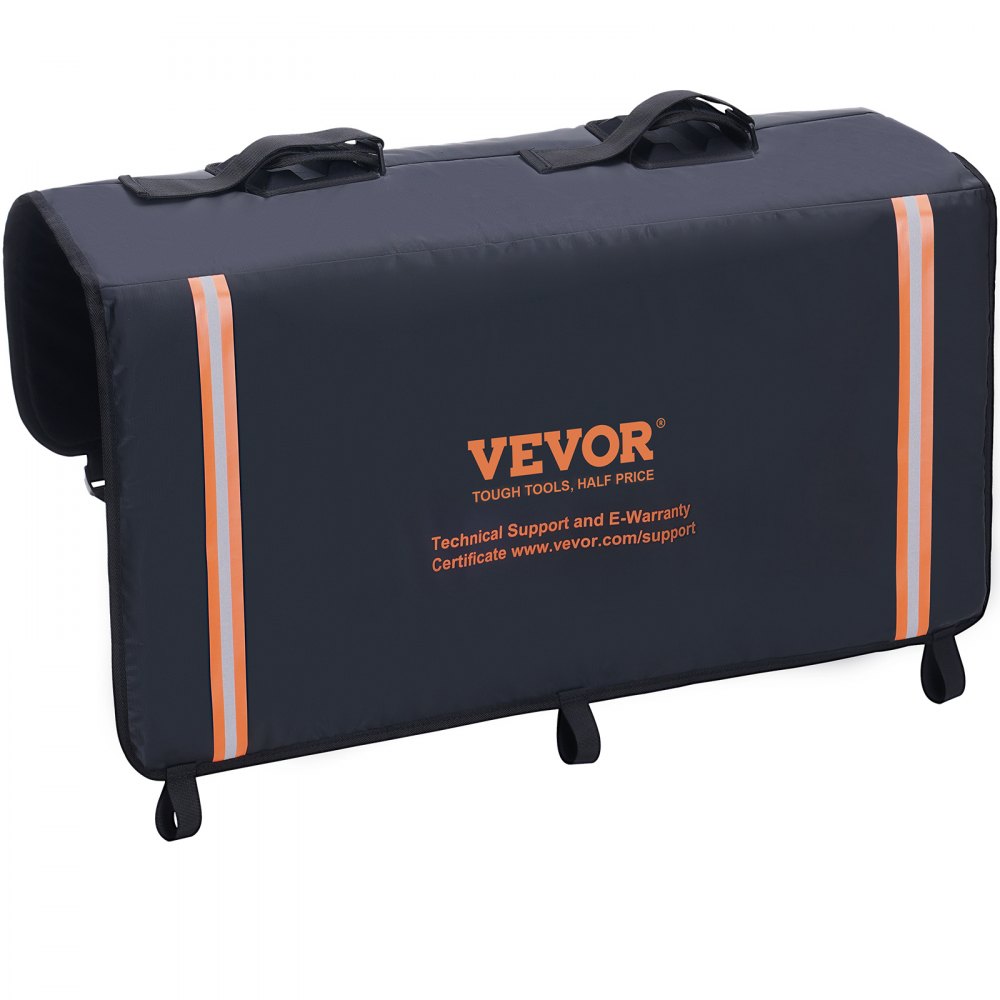 VEVOR Tailgate Bike Pad, 840 mm Truck Tailgate Pad Carry 2 Mountain Bikes, Tailgate Protection Pad with Reflective Strips and Tool Pockets, Universal Tailgate Pad for Small-Size Pickup Trucks