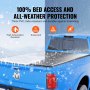 VEVOR Truck Bed Cover Roll Up Truck Bed Cover Compatibel met 2002-2018 Dodge Ram 1500, 2003-2024 2500 3500, 2019-2024 Classic, voor 6.4x5.5ft Truck Bed, Zacht PVC Materiaal