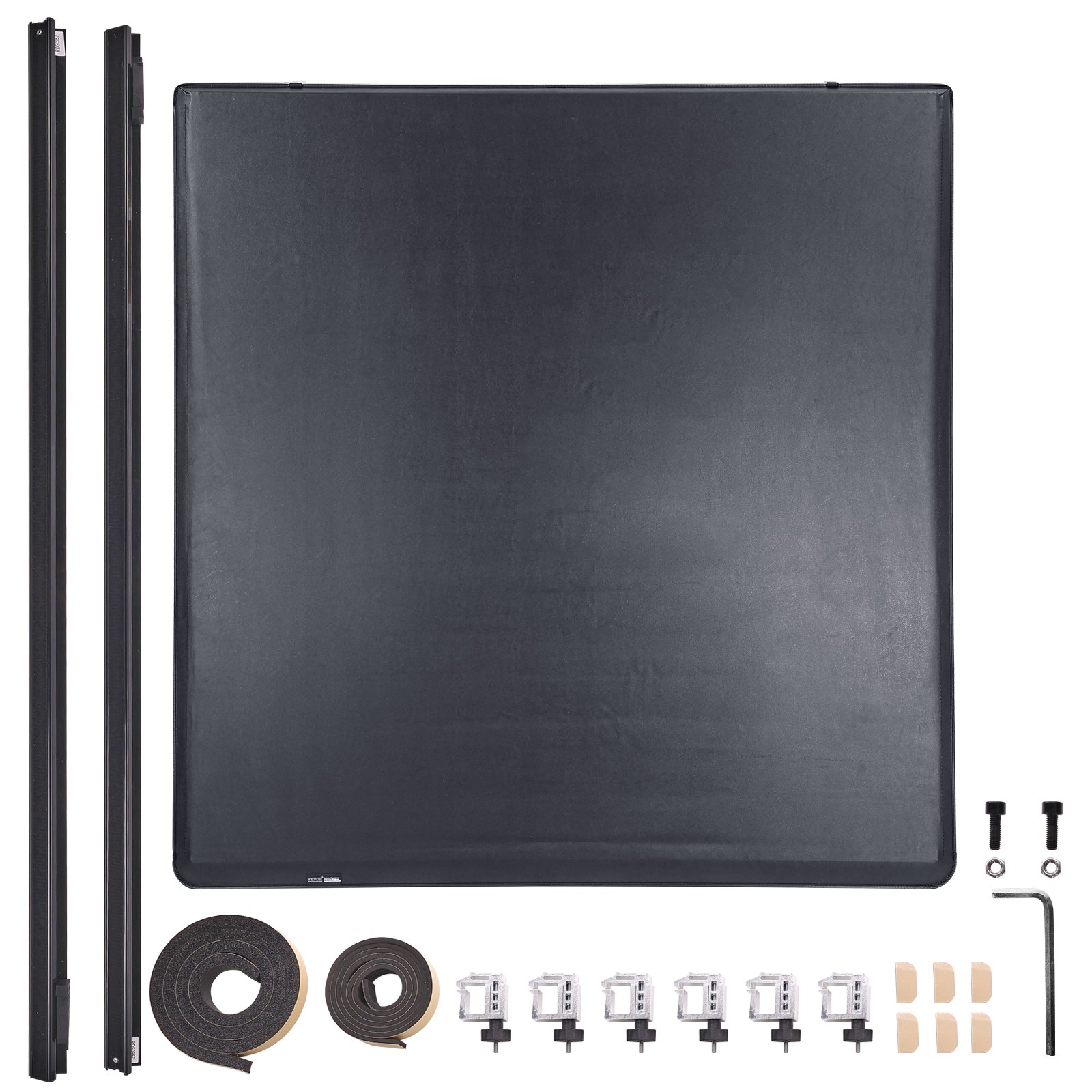 VEVOR Roll-Up Truck Bed Cover, compatibel met 2002-2018 Dodge Ram 1500, 2003-2024 2500 3500, 2019-2024 Classic, past op een laadbak van 6,4 x 5,5 ft, zacht PVC-materiaal