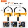 VEVOR Wheel Lock, 2 Packs Universal Wheel Clamp Lock, Adjustable Anti Theft Trailer Lock Wheel Clamp, Heavy-duty Steel Tire Lock for ATV RV SUV Car Golf Cart Boats Motorcycles, with 6 Keys