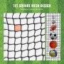 VEVOR Golfnet, 3x4,5 m golfoefennet, binnenslagnet voor golf, honkbal, hockey, voetbal, zwaar doe-het-zelf nylon balnet, sportnetbarrière voor achtertuin chauffeurstraining schommel (alleen