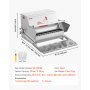 VEVOR Automatische Kippenvoerbak, Capaciteit 11,3 kg, Kippenvoerbak met Voetpedaal en Vergrendelbaar Deksel, Gegalvaniseerde Stalen Voerbak, Voerbak voor Kippen, Krielkippen en Pluimvee