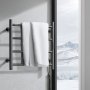 VEVOR Handdoekwarmer met 4 stangen, aan de muur te bevestigen verwarmde handdoekhouder voor de badkamer, IPX5 waterdichte handdoekwarmer met timer en LED-display, handdoekwarmer met 5 instelbare temperatuurniveaus, zwart