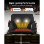 VEVOR Stadium Seat Verwarmde Stadionstoel met 4 Zakken, Verwarmde Tribunestoel met 3 Verwarmingsniveaus en 6 Trillingsstanden, Draagbaar Zitkussen voor Kamperen, Sportevenementen, Tribunes, Zwart